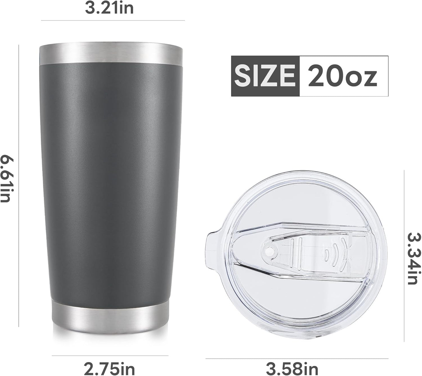 Grey 20oz Tumbler