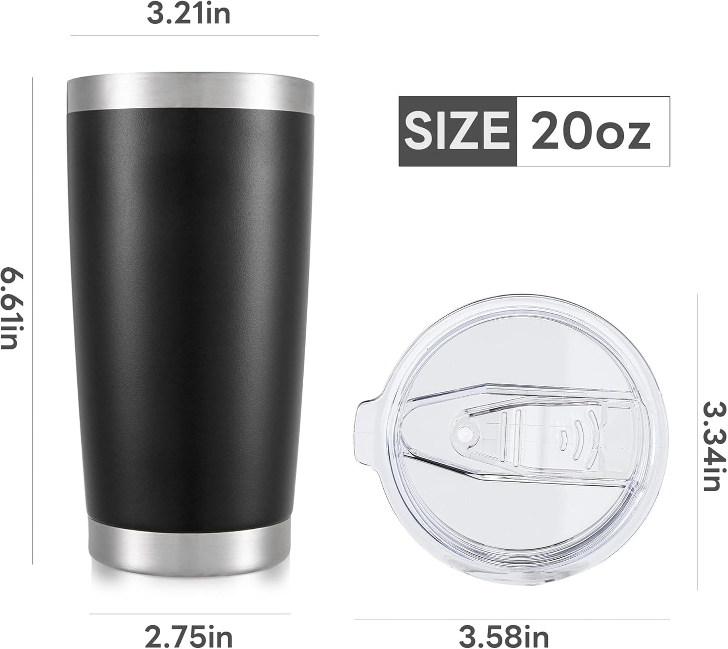 Black 20 oz Tumbler