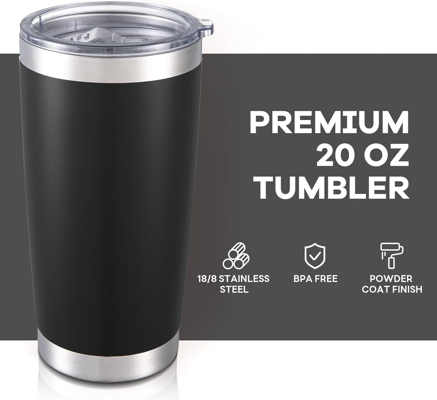 Black 20 oz Tumbler