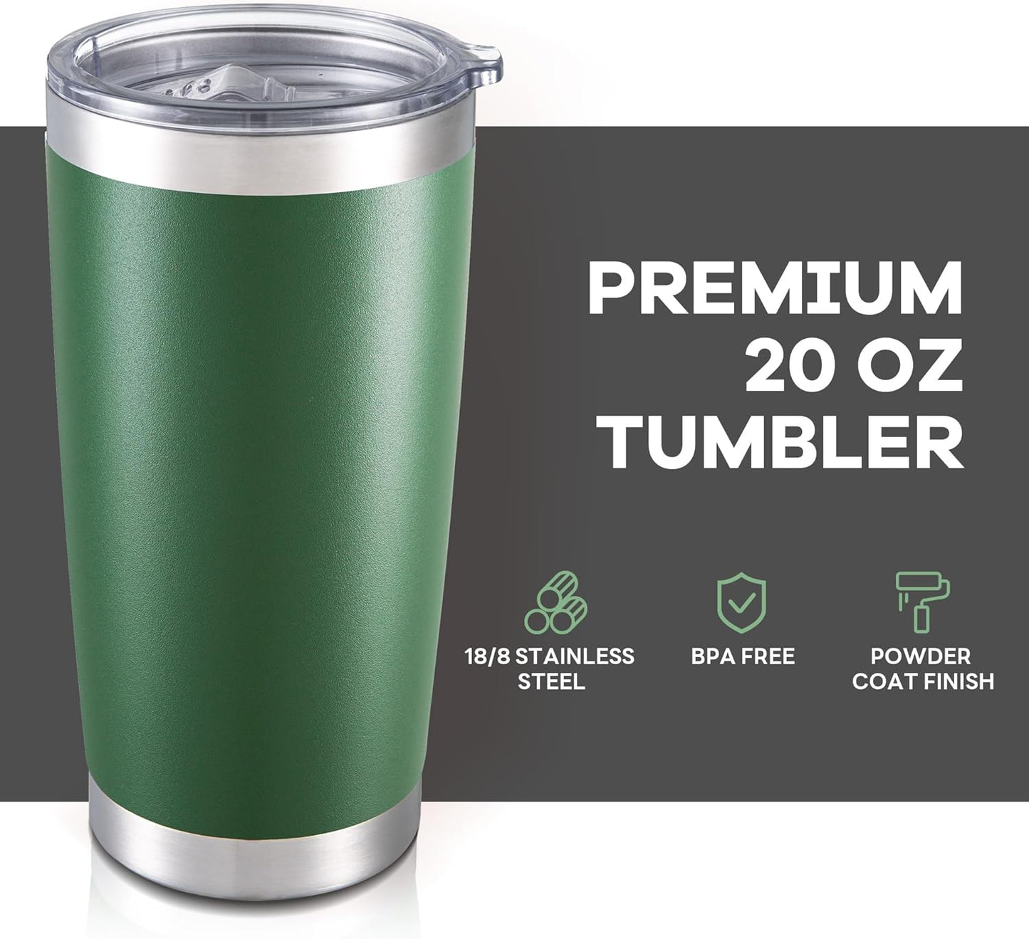 Dark Green 20oz Tumbler