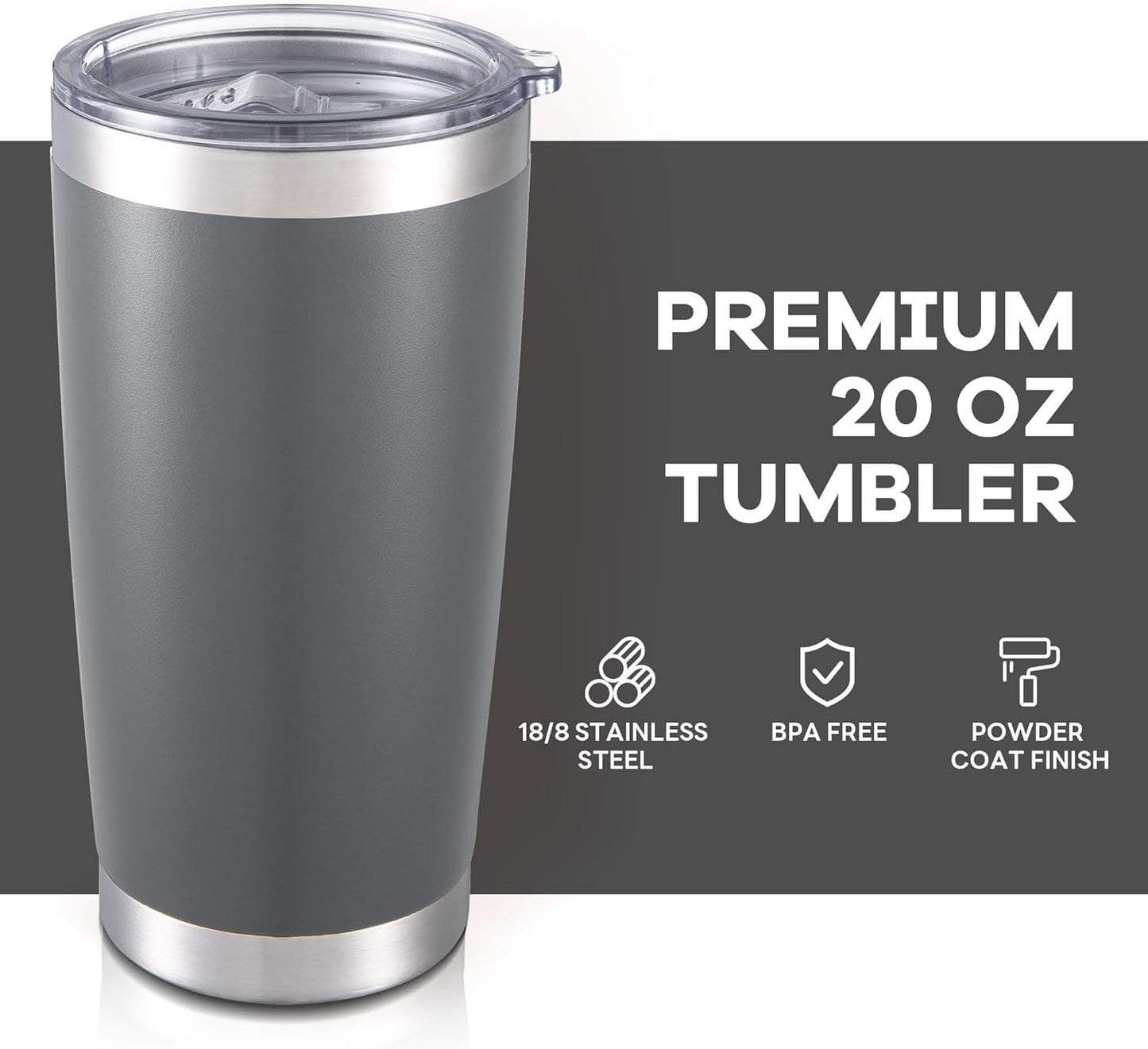 Grey 20oz Tumbler